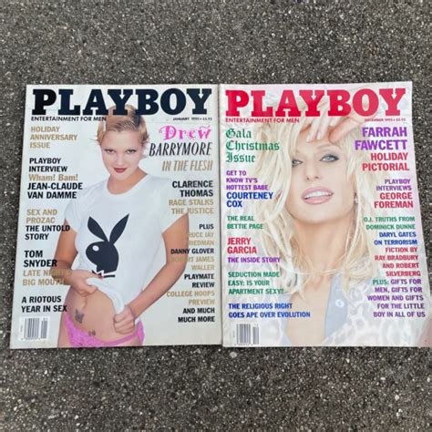 Playboy Magazine Lot Of Jan Drew Barrymore Dec Farrah