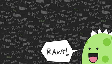 Hd Wallpaper Dinos Go Rawr Rawr Text Green Dino Scene Cute 3d