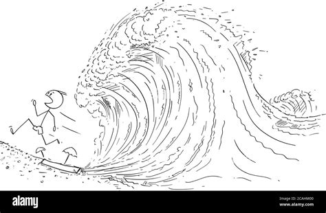 How To Draw A Tsunami Wave Step By Step