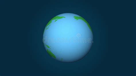 3d Glossy Planet Earth Rotation Animation Globe Spinning Seamless Loop