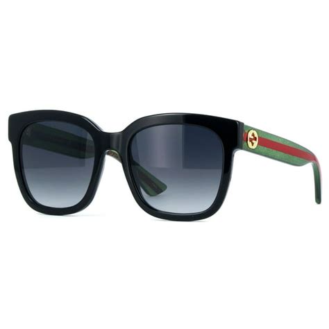 gucci black square ladies sunglasses gg0034s 002