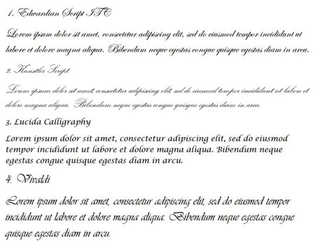 12 Best Calligraphy Fonts In Microsoft Word