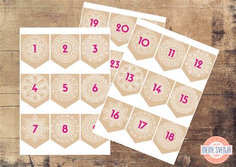 Nicht jeder karton ist passend für ihr vorhaben. Adventskalender basteln - Zahlen zum Ausdrucken ...