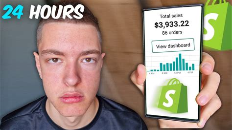 I Tried Shopify Dropshipping For 24h Realistic Results Youtube