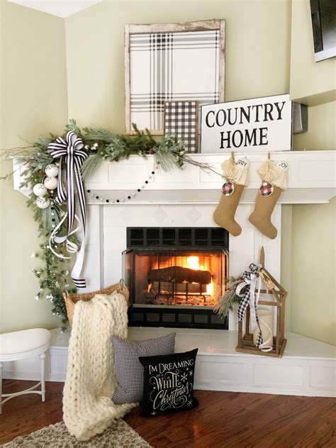 Creating a Merry Mantel With Hobby Lobby - The Pickled Rose | Christmas mantle decor, Fireplace