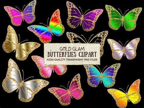 Gold Glitter Butterflies Clipart Pngs By Rohitlohia211 On Deviantart