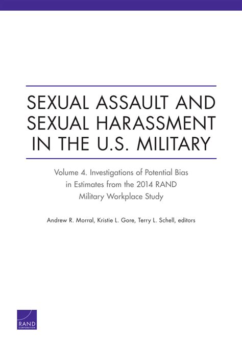 Pdf Sexual Assault And Sexual Harassment In The U S Military Volume 4 Investigations Of