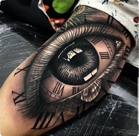 Realism Eye Clock Tattoo Designs Tattoos Gallery