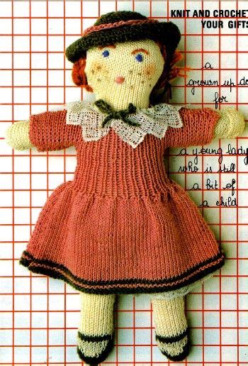 Vintage Knitted Doll Patterns Knitted Doll Patterns Knitting
