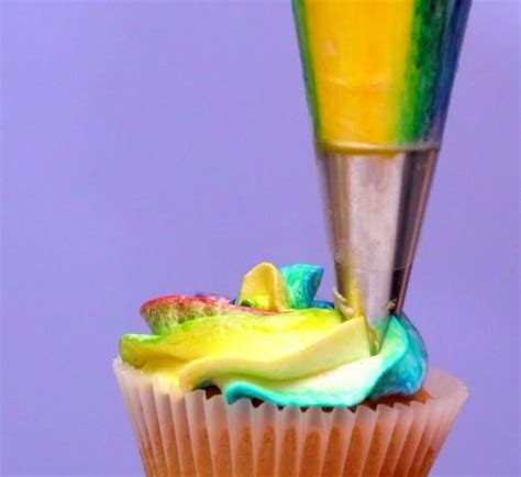 How To Pipe Rainbow Buttercream Baking Mad