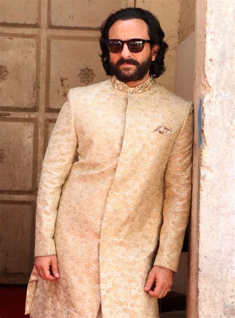 Actor with release dates, trailers and much more. Saif Ali Khan gives royal vibes in golden sherwani as he ...