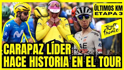 HISTÓRICO CARAPAZ SE VISTE DE AMARILLO EN EL TOUR DE FRANCIA