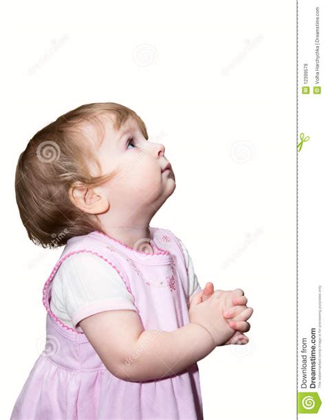 Small Girl Praying With Hands Together Stock Image Image Of Concepts