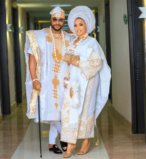 Couple Wedding Set Aso Oke Wedding Set Nigerian Wedding Dress Aso