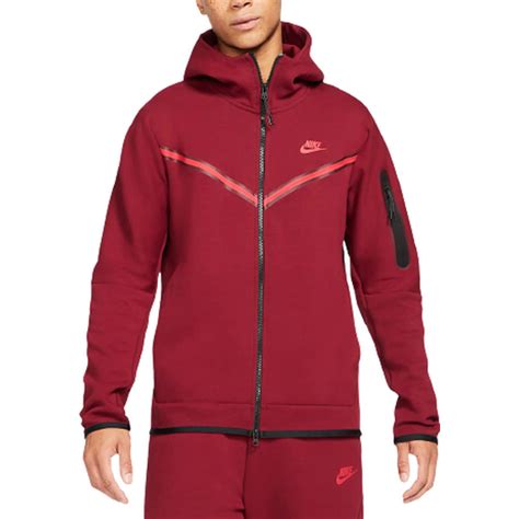 Nike Tech Fleece Full Zip Hoodie Men Team Reduniversity Red