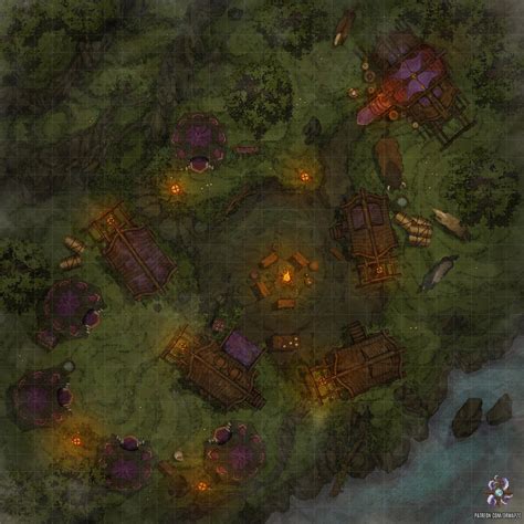 Ancient Jungle Temple Battle Map 30x30 Rbattlemaps