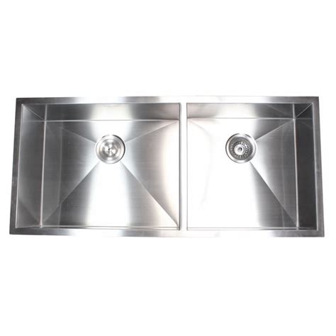 Stainless steel kitchen sink design. 42 Inch Stainless Steel Undermount 60/400 Double Bowl ...