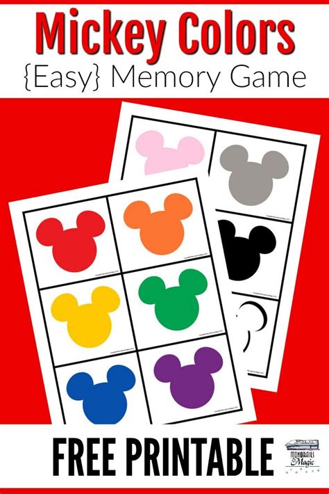 Disney Matching Game Printable