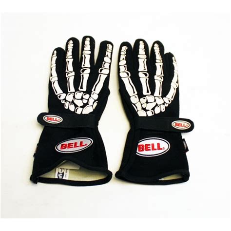 Bell Skeleton Racing Gloves Large
