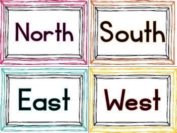 North, south, east and west when you're using a direction to describe nothing but the direction, lower case capital letters with north, east, south, and west the directions north, east, south, and west should not be given capital letters unless they form part of a name like west ham. FREE Directional Cards (North, South, East & West) by The ...