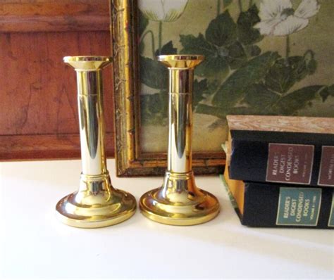 Vintage Baldwin Brass Candlesticks Mantel Decor Traditional Etsy