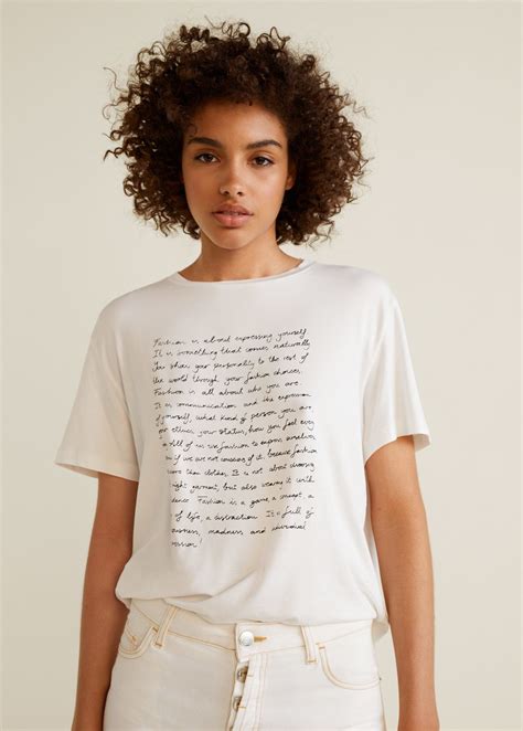 printed message t shirt women mango usa camisetas camisas mujer camisetas mujer