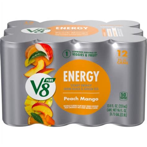 V8 Energy Peach Mango Juice 12 Pk 8 Fl Oz Foods Co