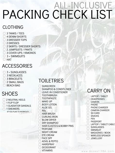 What To Pack For An All Inclusive Vacation Fashion Blogger Packing