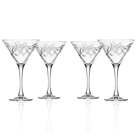 olive branch martini glass set engraved olive branch martini glass rolf glass