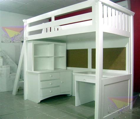 Fotos de literas para niños. Cama alta con escalera inclinada kids wolrd- recamaras ...