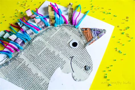 Mixed Media Paper Unicorn Craft Arty Crafty Kids