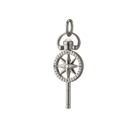Sterling Silver Adventure Compass Charm Compass Jewelry Key Charm