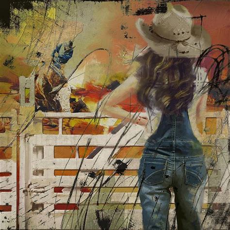 Cowgirl Acrylic Prints Canvas Prints Metal Prints Framed Prints Corporate Art Rodeo Wood