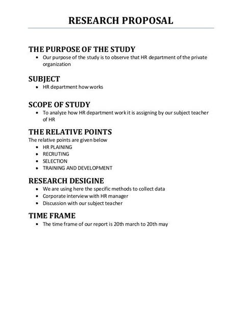 Research Plan Example