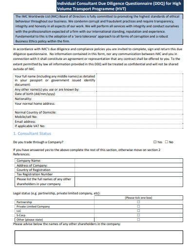 Free 14 Consultant Questionnaire Templates In Pdf Ms Word