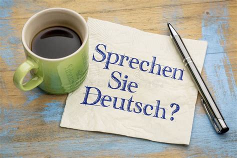 Sprechen Sie Deutsch Do You Speak German Written In German Stock