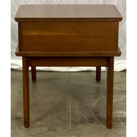 Mersman antique end table with drawer. Vintage Walnut Mersman Mid Century Modern 2 Tier End ...