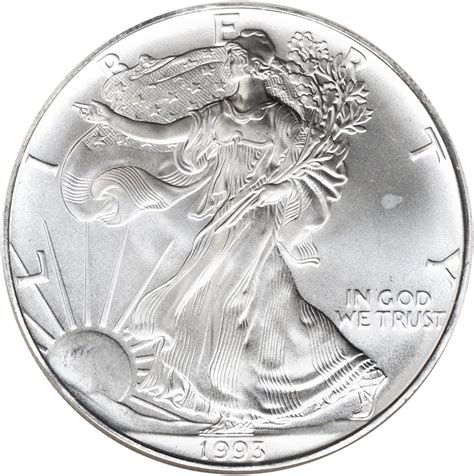 Common untied states silver coins. Value of 1993 $1 Silver Coin | American Silver Eagle Coin