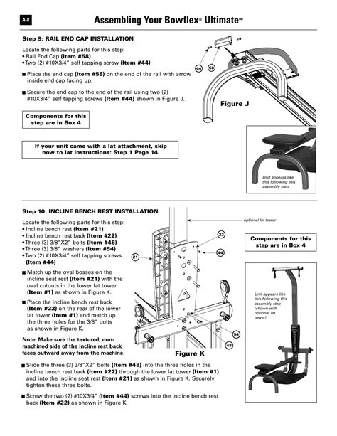 Bowflex C Assembly Instructions