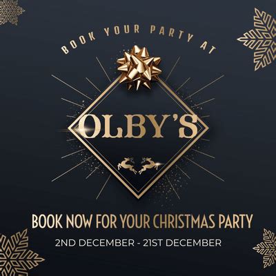 Book Your Christmas Party At Olby S Olby S