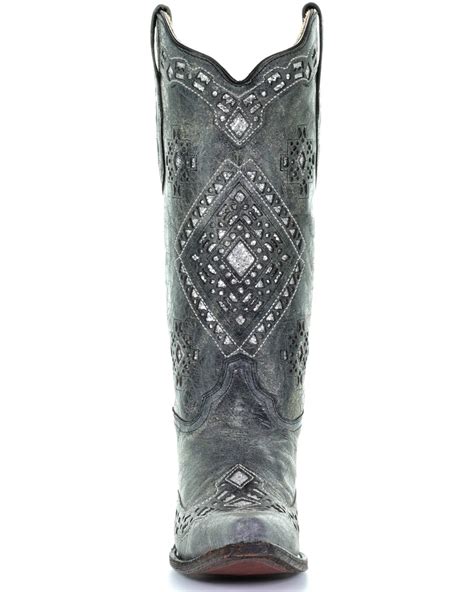 Corral Glitter Inlay Cowgirl Boots Snip Toe Country Outfitter