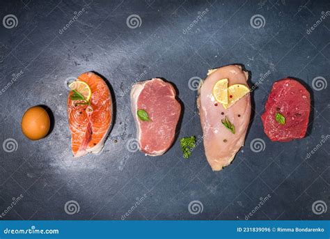 Various Animal Protein Sources Stock Photo Image Of Health Nature