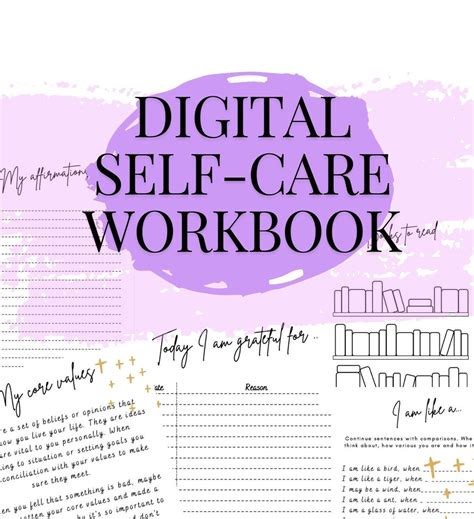 Digital Self Care Workbook Etsy
