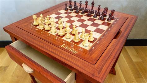 Chess Table Padauk And Curly Maple Youtube