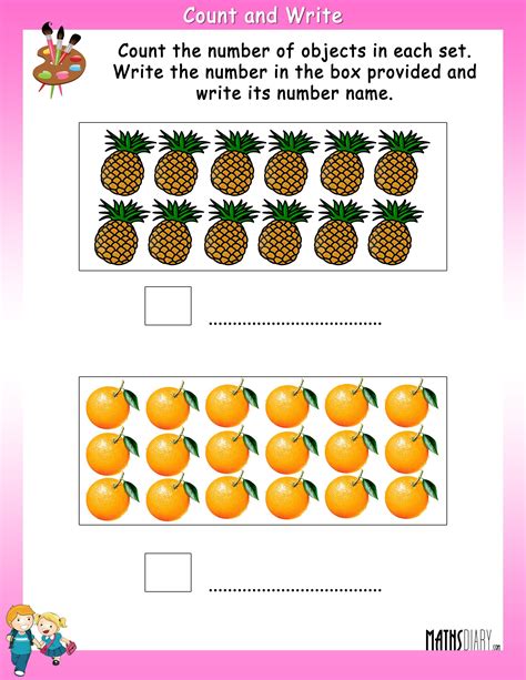 Printable Worksheets Count And Write Worksheets 1 20