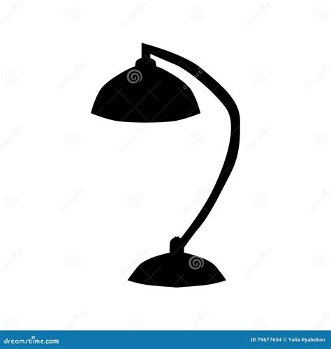 Lamp Black Silhouette Stock Vector Illustration Of Study 79677654