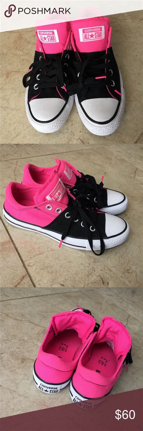 Black And Pink Converse All Star Low Top Sneakers Pink Converse
