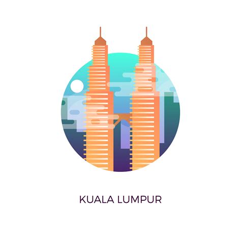 National zoo of malaysia is situated 1½ km east of malaysian institute of art. Flat Modern Petronas Tower Kuala Lumpur Malaysia Badge ...