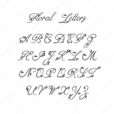 Calligraphy Alphabet Decorative Handwritten Brush Font Vector Letters