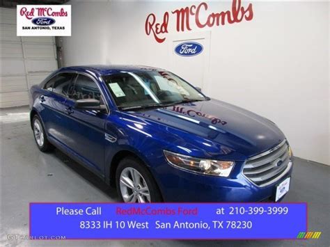 2015 Deep Impact Blue Metallic Ford Taurus Se 105575156 Photo 3